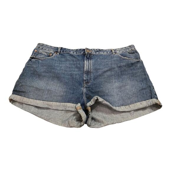 Asos Rolled Hem Denim Jean Shorts Plus Size 26 - Picture 1 of 7